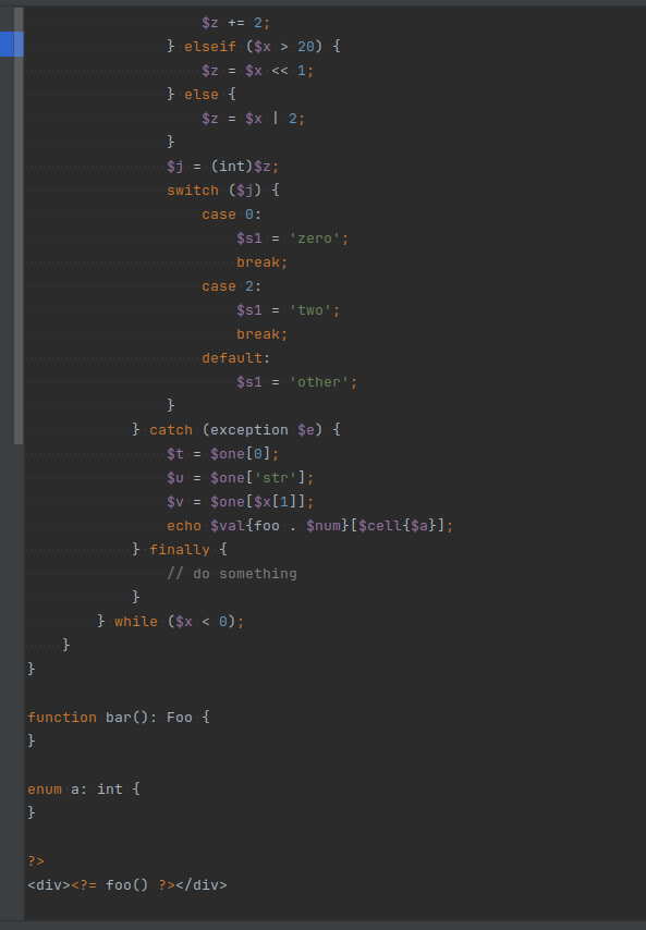 Как настроить форматирование файлов php в phpStorm, что бы он мог грамотно воспринимать внутри html? Как настроить форматирование файлов php в phpStorm, что бы он мог грамотно воспринимать внутри html?