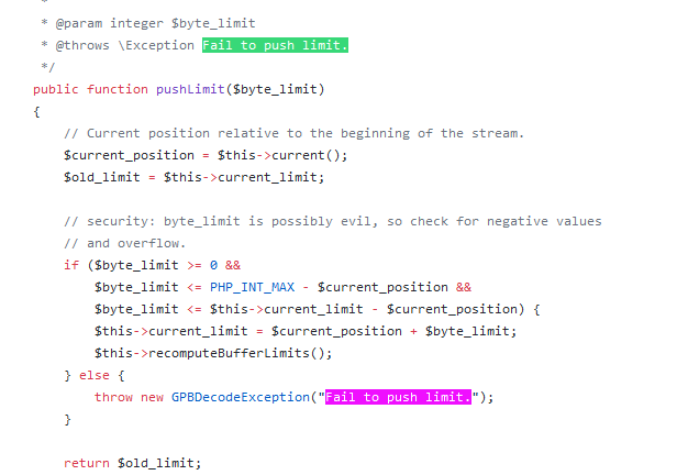 Error occurred during parsing: Fail to push limit, что именно лимит? Error occurred during parsing: Fail to push limit, что именно лимит?
