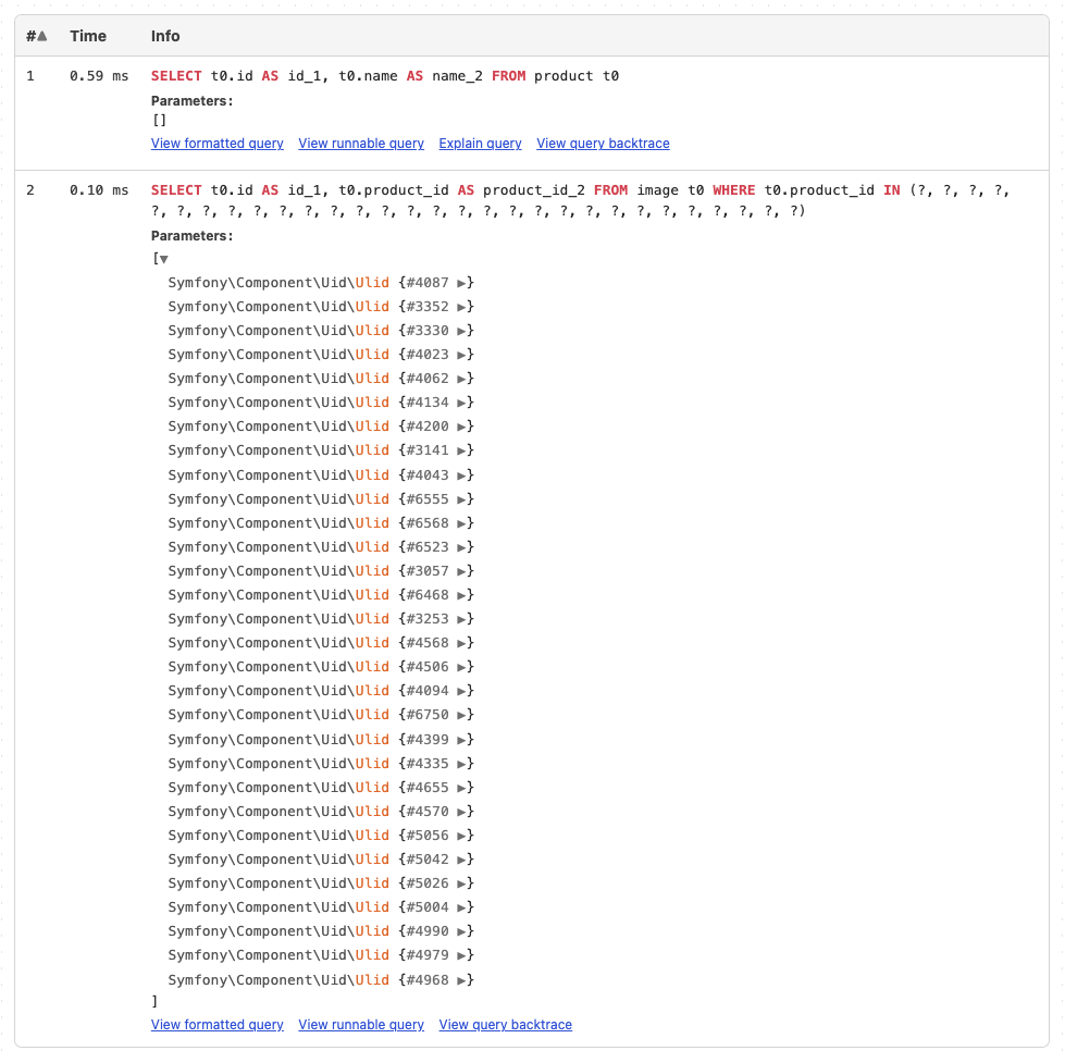 Symfony OneToMany Fetch: Eager with ULID primary key? Symfony OneToMany Fetch: Eager with ULID primary key?