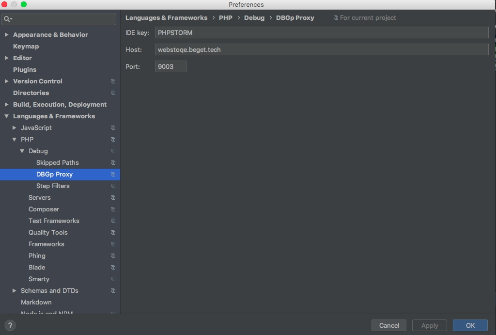Как настроить XDebug + PhpStorm + macOS + хостинг Beget? Как настроить XDebug + PhpStorm + macOS + хостинг Beget?
