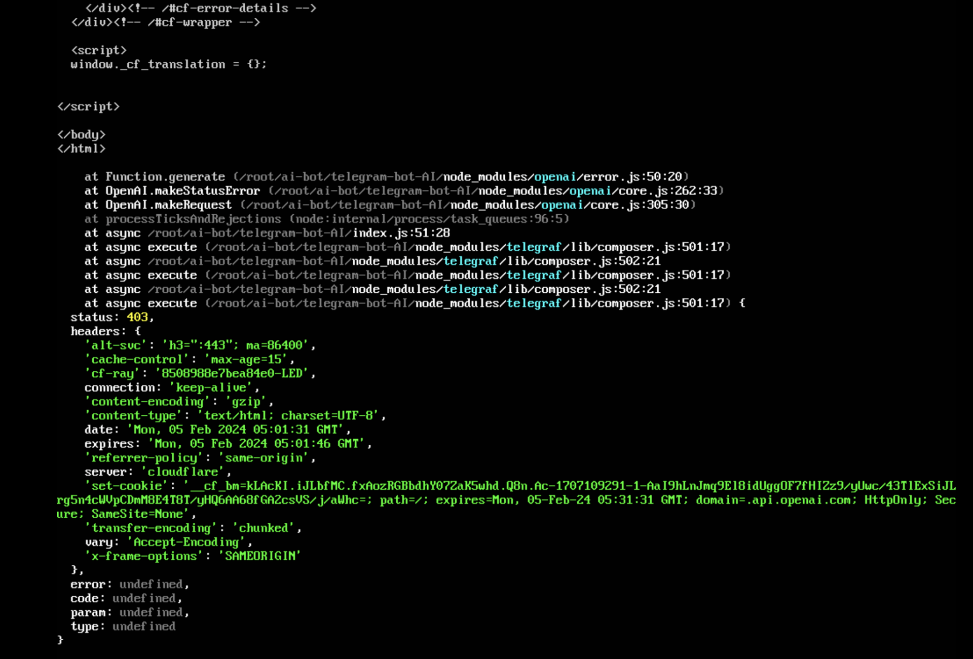Ошибка 403 при использовании OpenAI API на сервере TimeWeb, как решить? Ошибка 403 при использовании OpenAI API на сервере TimeWeb, как решить?